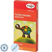 Пластилин классический ГАММА 'Мультики', 6 цветов, 120 г, со стеком, картонная упаковка, 280015/2810