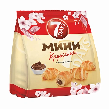 Круассаны 7 Days мини с какао кремом, 105г