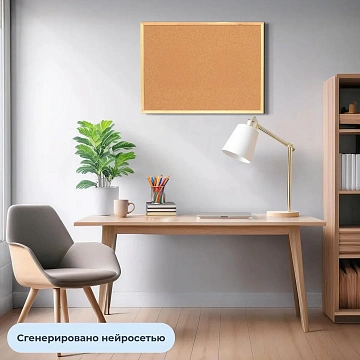 Доска пробковая Attache 30х45см деревян. рама, Россия