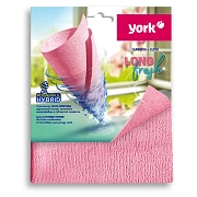 Салфетка из МИКРОФИБРЫ ГУБЧАТАЯ PVA/ПВА СУПЕРВПИТЫВАЮЩАЯ 30х35 см, Long Fresh, розовая, 275 г/м2, YO