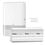 Бумажные полотенца Veiro Professional Comfort H2, 2 слоя, Z-сложение, 200лист, белые,  KZ202