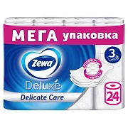 Бумага туалетная Zewa Deluxe Без аромата 3 слоя 24 рул/уп