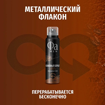 Дезодорант Фа Men Кофейный взрыв аэрозольный, 150мл