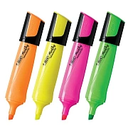 Набор текстовыделителей BIC 'Flat' 4 шт., АССОРТИ, линия 1,7-4,8 мм, 943652