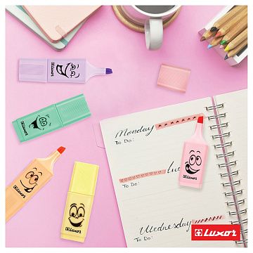 Текстовыделители Luxor 'Eyeliter Pastel' пастельный розовый, 1-5мм