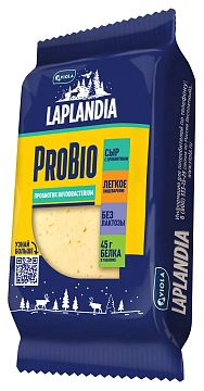 Сыр Laplandia Probio+ с пробиотиками кусок 45%, 180г
