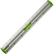 Линейка 30см Attache Selection aluminium с держателем зеленый