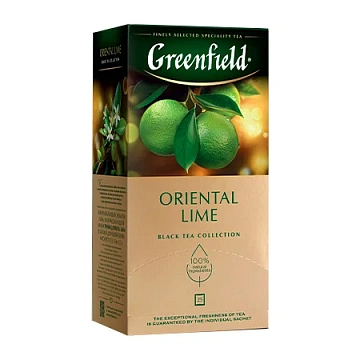Чай Greenfield Oriental Lime (Ориентал Лайм), черный, 25 пакетиков