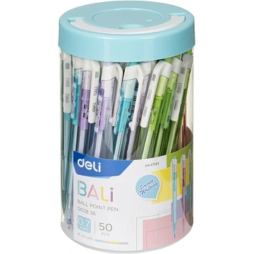 Ручка шариковая автомат. Deli Xtream шар.0,7мм,лин 0,5мм,масл,син,асс