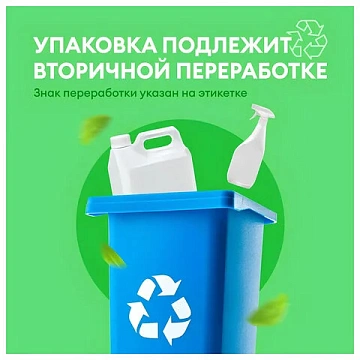 Средство для мытья посуды 5 кг, GRASS VELLY 'Яблоко', концентрат, ПЭТ, 125469