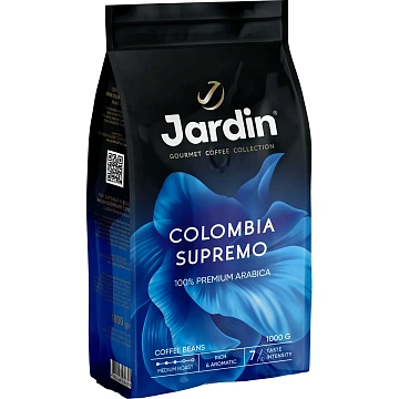 Кофе в зернах JARDIN 'Colombia Supremo' 1 кг, арабика 100%, 0605-8