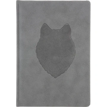 Ежедневник недатированный Attache Selection Animals, А5, 160л.,волк, серый