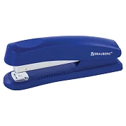 Степлер №24/6, 26/6 BRAUBERG 'Standard+', до 30 листов, полнозагрузочный, синий, 228607