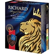 Чай Richard Royal English Breakfast + Royal Ceylon 100 пакетов, черный, 40 + 40 пачек