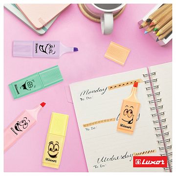 Текстовыделители Luxor 'Eyeliter Pastel' пастельный оранжевый, 1-4,5мм