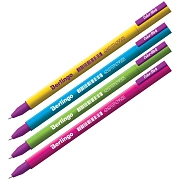 Ручка гелевая Berlingo 'Color Stick' черная, 0,5мм, корпус ассорти