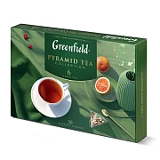 Чай GREENFIELD 'Pyramid Tea Collection' ассорти 6 вкусов, НАБОР 30 пирамидок, 1768-10