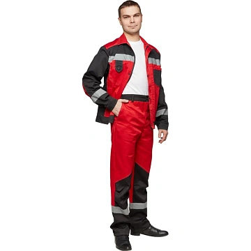 Костюм летний муж л21-КБР крас/чер(р.64-66) 170-176 (серия Л)