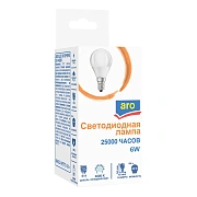 aro Лампа светодиодная E14 4000K Led 6Вт шар