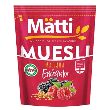 Мюсли   Matti запеченные с ежевикой и малиной, 250г