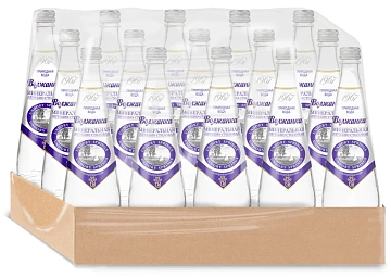 Вода питьевая Волжанка газ, 500мл, стекло, 15шт/уп