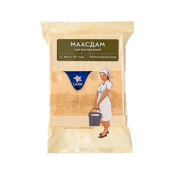 Сыр Laime Маасдам полутвердый 45%, 200г