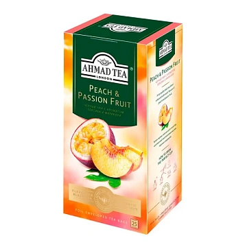 Чай Ahmad Tea черный Персик-Маракуйя 25пакx1,5г/уп 2251