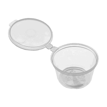 Соусник одноразовый П Полимер с крышкой 80мл, d=7см, 80шт/уп