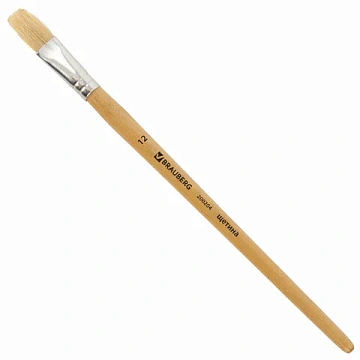 Кисть BRAUBERG, щетина, плоская, № 12, 200204