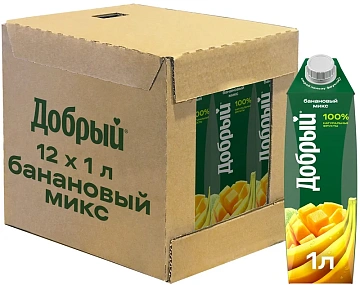 Сокосодержащий напиток Добрый Банановый микс, 1л