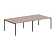 Стол на 4 рабочих места Skyland Xten-S XWST 2814, четырехместный, дуб сонома/антрацит, 2800х1406х750мм