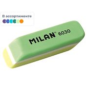 Ластик пластиковый Milan 6030 скошенной формы, цвета в ассорт