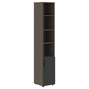 Шкаф высокий узкий VHCS 40.5 Яшма черный/Дуб Сильвер 400х430х2253 VELION