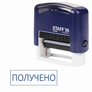 Штамп стандартный STAFF 'ПОЛУЧЕНО', оттиск 38х14 мм, 'Printer 9011T', 237422