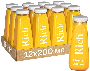 Нектар Rich Манго, 200мл, стекло