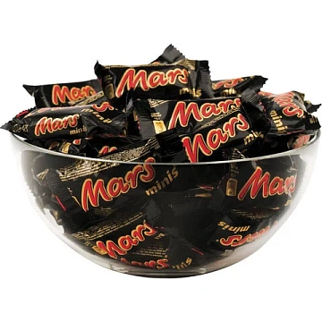 Батончики мини MARS 'Minis' шоколадные с нугой и карамелью в молочном шоколаде, 1 кг, 56730