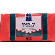 Салфетки бумажные Metro Professional 24х24см, 250шт, 1 слой, красные