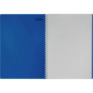 Бизнес-тетрадь А4,120л,гребень,обл.пластик,клетка, Attache Plastic, синий