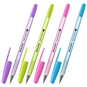 Ручка шариковая BRAUBERG 'M-500 PASTEL', СИНЯЯ, корпус ассорти, узел 0,7 мм, линия письма 0,35 мм, 143450