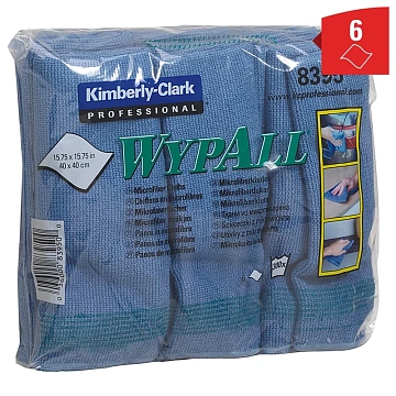 Салфетка протирочная Kimberly-Clark WypAll 8395, микрофибра, синяя