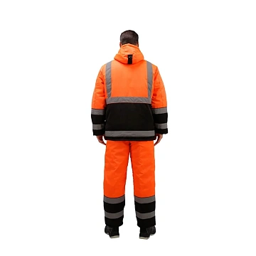 Костюм зим муж (куртка,пк) зд01 оранж/чер 96-100/170-176