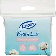 Палочки ватные Luscan zip-пакет 100шт/уп