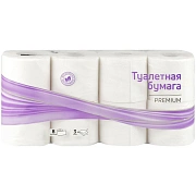 Бумага туалетная OfficeClean 'Premium', 3-слойная, 8шт., 28,5м/рул., тиснение, белая