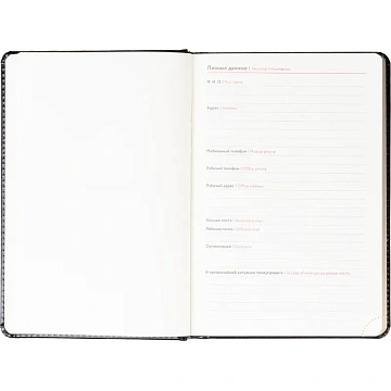 Ежедневник недатированный ATTACHE Gold А6, 160л, черный