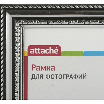 Рамка ATTACHE 21х30 пластик. Багет шир-29 мм,выс 1  серебристая