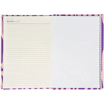 Ежедневник недатированный,А5,160л, экокожа,Attache Selection Zebra, розовый
