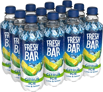 Напиток газированный Fresh Bar Лайм-лимон, 480мл