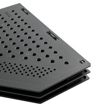 Лоток вертикальный Deli E79003Drey складной 3 отделения темно-серый