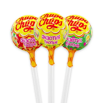 Карамель Chupa Chups Экзотик Тропик ассорти, 12г x 100 шт