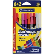 Фломастеры меняющие цвет Centropen 'Duo Magic', 08цв.+2, 10шт., 24цв., картон, европодвес